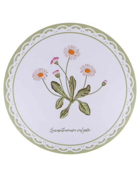 6 manteles individuales botánicos multicolores - D.40 cm