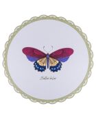 6 manteles individuales botánicos multicolores - D.40 cm