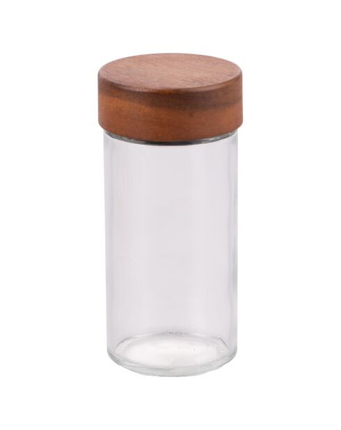 4 Pots en verre avec support rouille - 90 cl