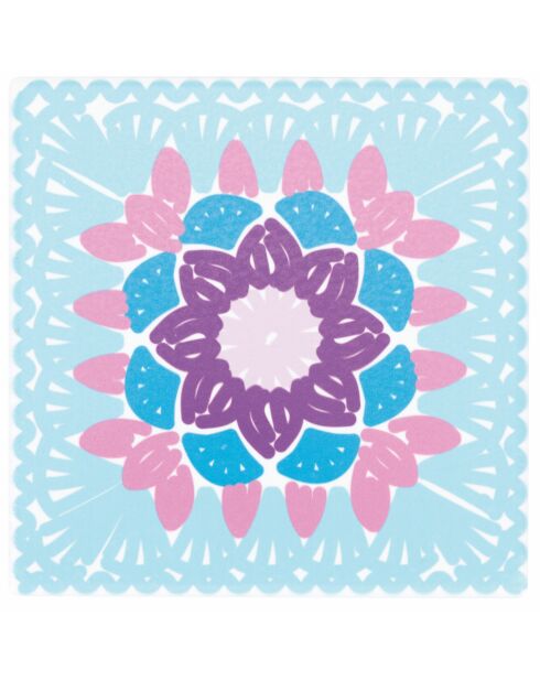 6 mehrfarbige Keramikfliesen - 20x20 cm