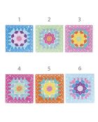 6 mehrfarbige Keramikfliesen - 20x20 cm