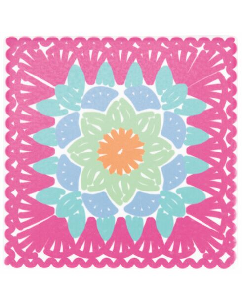 6 mehrfarbige Keramikfliesen - 20x20 cm