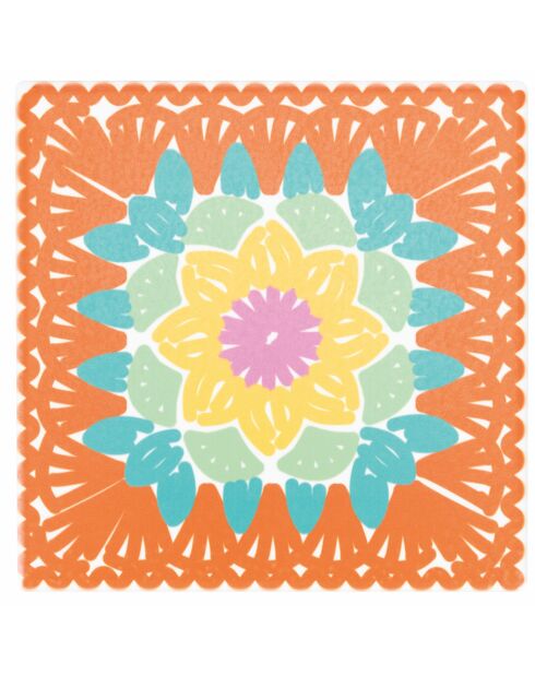 6 mehrfarbige Keramikfliesen - 20x20 cm