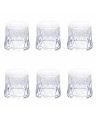 6 transparente Pagoden-Wassergläser - 37 cl