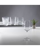 6 transparente Pagoden-Wassergläser - 37 cl