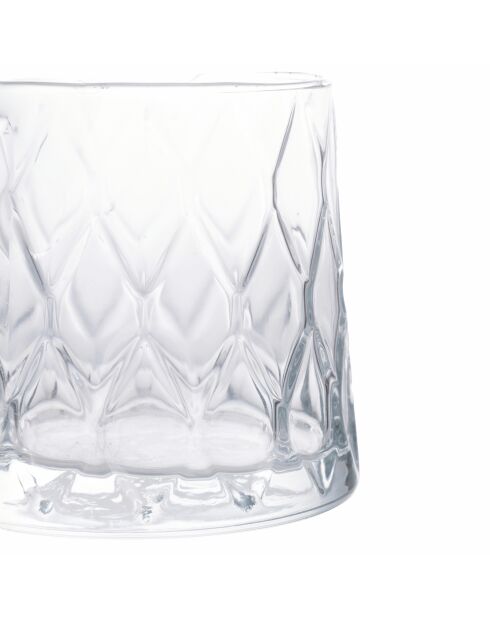 6 transparente Pagoden-Wassergläser - 37 cl