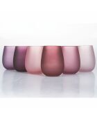 6 Happy Hour Provence Wassergläser, rosa/lila, 60 cl
