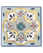 4 mehrfarbige Yucatan-Keramikfliesen - 11x11 cm