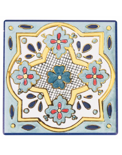 4 mehrfarbige Yucatan-Keramikfliesen - 11x11 cm