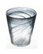 6 vasos de agua cónicos negros de alabastro - 25 cl