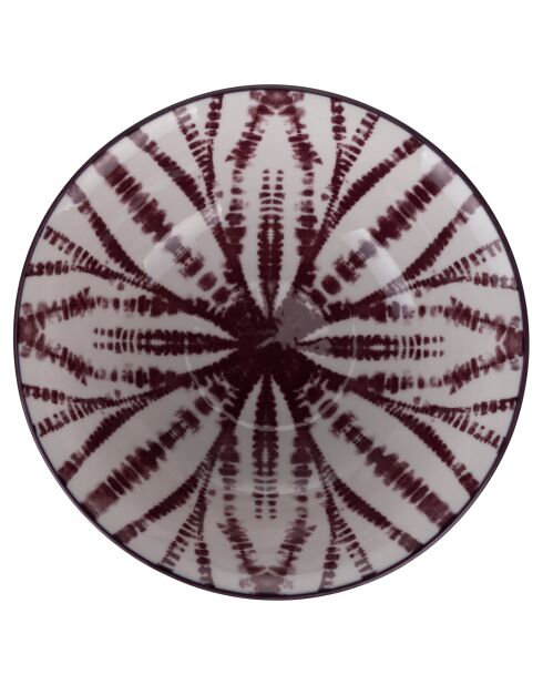 6 Bols blanc/violet - 120 cl