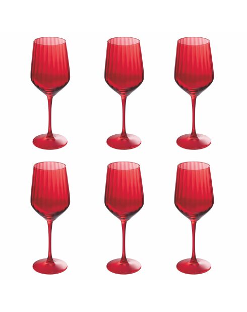 6 Rotweingläser - 51 cl
