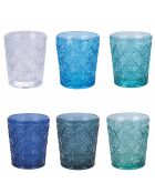6 Verres Marrakech bleus - 32 cl