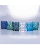 6 Verres Marrakech bleus - 32 cl