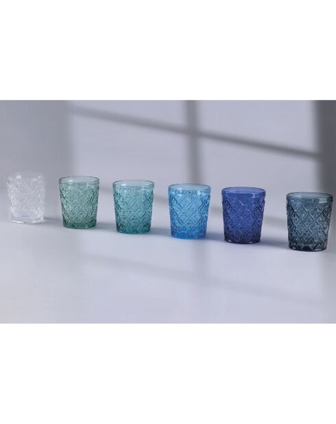 6 Verres Marrakech bleus - 32 cl