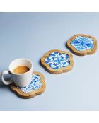 6 blauwe Aquazul keramische tegels - 10x9.5 cm