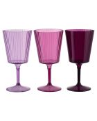 12 paarse plastic wijnglazen van Unico Provence - 40 cl