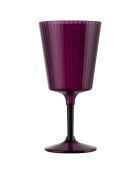 12 paarse plastic wijnglazen van Unico Provence - 40 cl