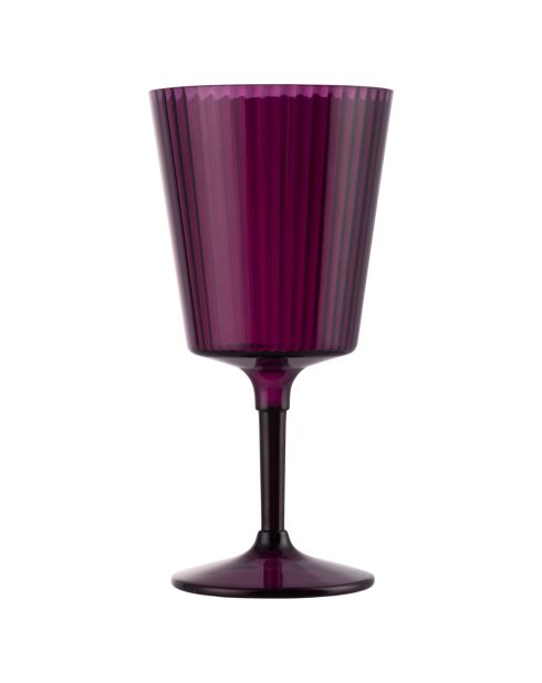 12 paarse plastic wijnglazen van Unico Provence - 40 cl
