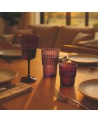 12 paarse plastic wijnglazen van Unico Provence - 40 cl