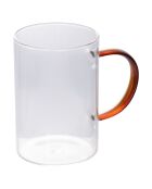 12 Tasses en Verres multicolores/transparent - 37 cl