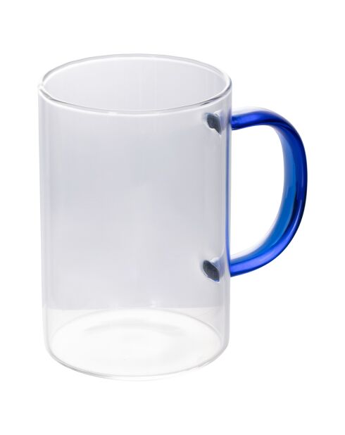 12 Tasses en Verres multicolores/transparent - 37 cl
