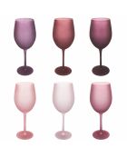 6 roze/paarse Provence Happy Hour-glazen - 65 cl