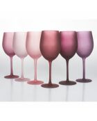 6 roze/paarse Provence Happy Hour-glazen - 65 cl