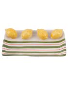 Dekorierte Schale Fruits Limone gelb/weiß - 22,5x13cm