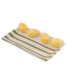 Dekorierte Schale Fruits Limone gelb/weiß - 22,5x13cm