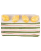 Dekorierte Schale Fruits Limone gelb/weiß - 22,5x13cm