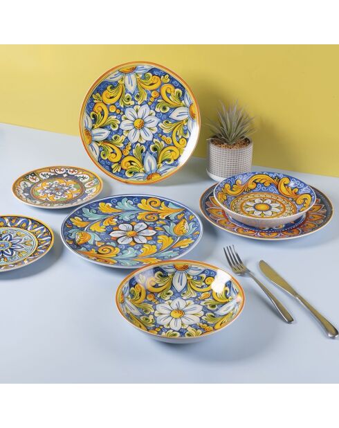 La Tradizione meerkleurige dinerset - 18 stuks