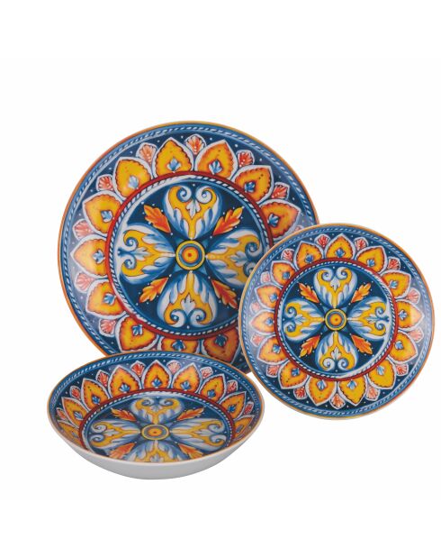 La Tradizione mehrfarbiges Tafelset, 18-teilig