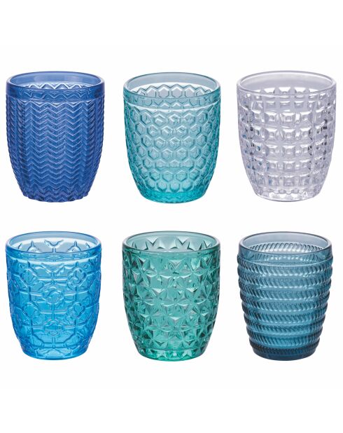 6 Verres Ocean Geometry - 32 cl