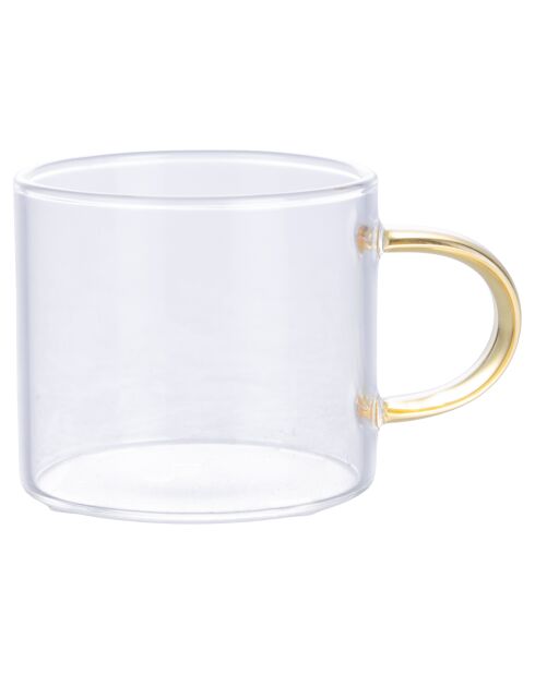 12 tasses à café en Verre transparentes - 90 ml