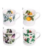 4 Tasses en Porcelaines Limonami multicolores - 43 cl