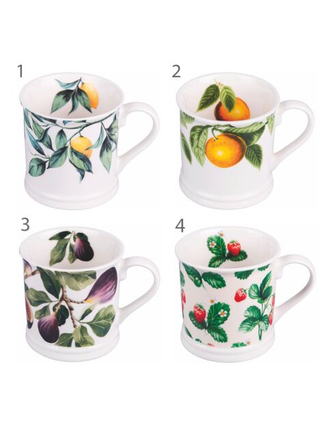 4 Tasses en Porcelaines Limonami multicolores - 43 cl