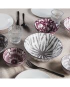 6 lila Schalen - 60 cl