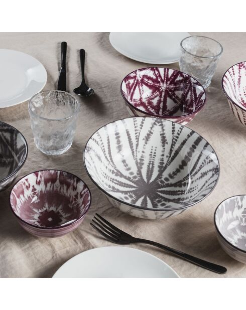 6 Bols violets - 60 cl