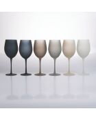 6 graue Happy Hour Weingläser - 65 cl