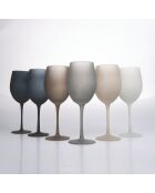 6 graue Happy Hour Weingläser - 65 cl