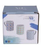 3 Mugs assortis Valladolid multicolores - 35 cl
