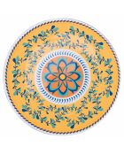 6 mehrfarbige Sicilia Plastikteller - D.33 cm