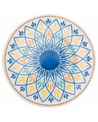 6 mehrfarbige Sicilia Plastikteller - D.33 cm