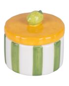 Pot à sucre Fruit Life bouchon citron blanc/vert/jaune - 9x8.4 cm