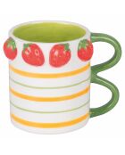 2 Tasses Fruit Life Fraises multicolores - 35 cl