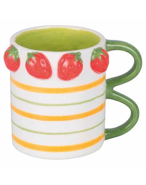 2 Tasses Fruit Life Fraises multicolores - 35 cl