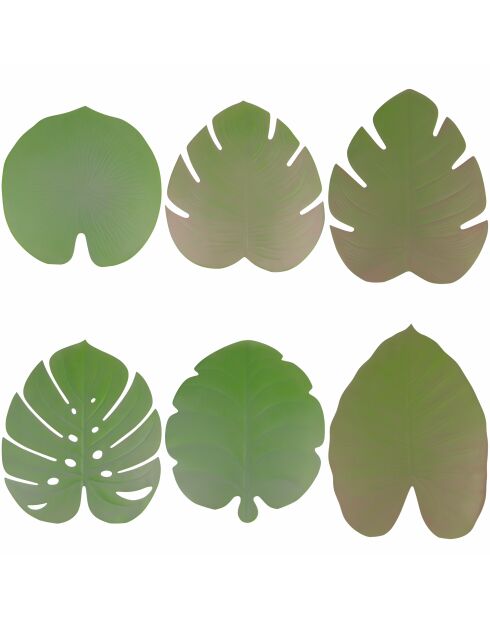 6 tovagliette verdi New Jungle - 46x43 cm
