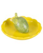 Klein groen/geel fruitschaaltje - D.11,5 cm