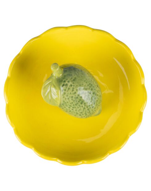 Klein groen/geel fruitschaaltje - D.11,5 cm